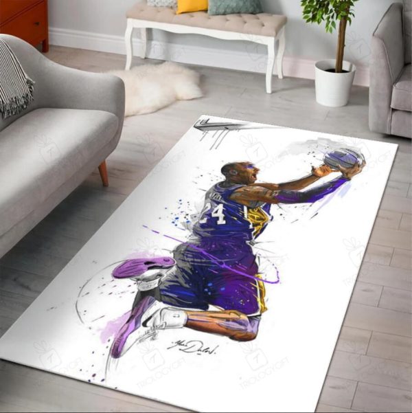 Kobe Bryant 24 Lakers Legend For Rectangle Rug Decor Area Rugs For Living Room Bedroom Kitchen Rugs Home Carpet Flooring Rs017283 Print